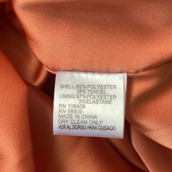 Gianni Bini Layla Orange Ivory Stripe Strapless Dress Size 2 - Picture 9 of 13